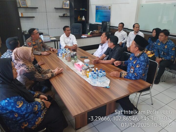 Memastikan Keakuratan Data Pemilih di Kota Lubuk Linggau Tetap Terjaga, Wakapolres Kompol M Syamsul Zackri  Hadiri Pertemuan Dengan Jajaran KPU 