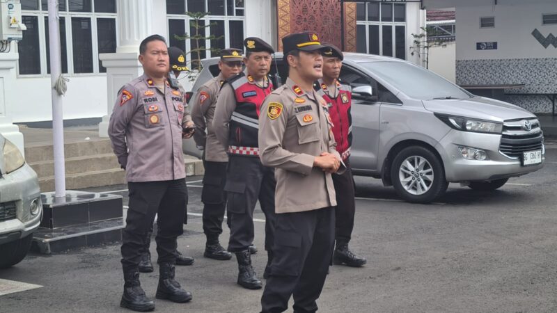 Antisipasi Pengamanan Polres Lubuk Linggau Kerahkan Personel Pengamanan Aksi damai yang Digelar oleh Aliansi Pemuda Anti Korupsi (APAK)