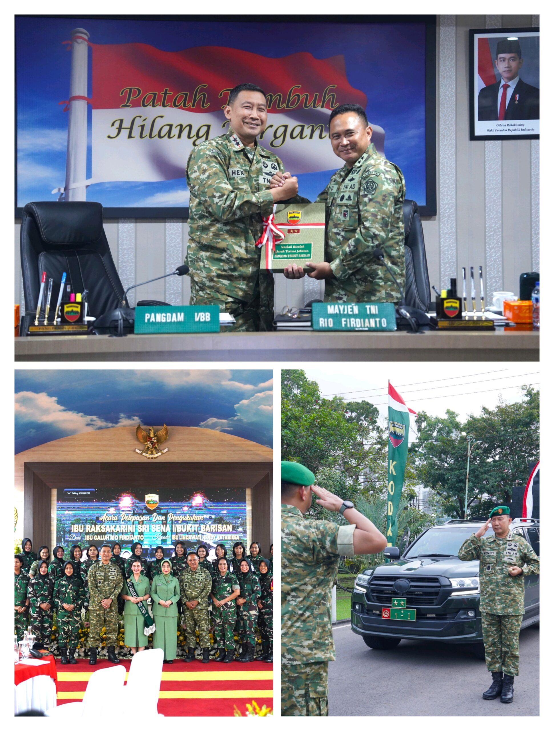 Penyambutan Pangdam I/BB dan Ketua Persit KCK Daerah I/BB di Makodam I/BB