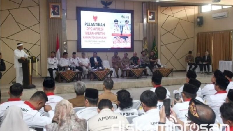 Apdesi Merah Putih Kabupaten Sukabumi Dilantik, Didorong Perkuat Konektivitas Dan Pembangunan Desa
