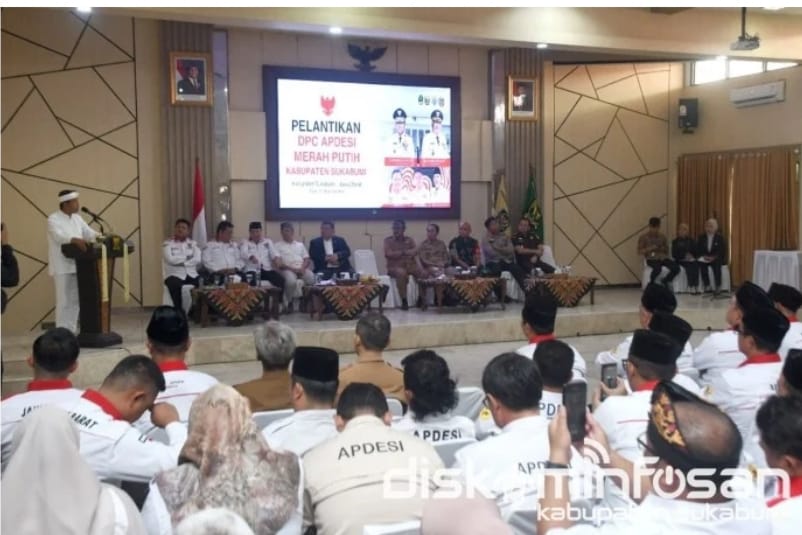Apdesi Merah Putih Kabupaten Sukabumi Dilantik, Didorong Perkuat Konektivitas Dan Pembangunan Desa