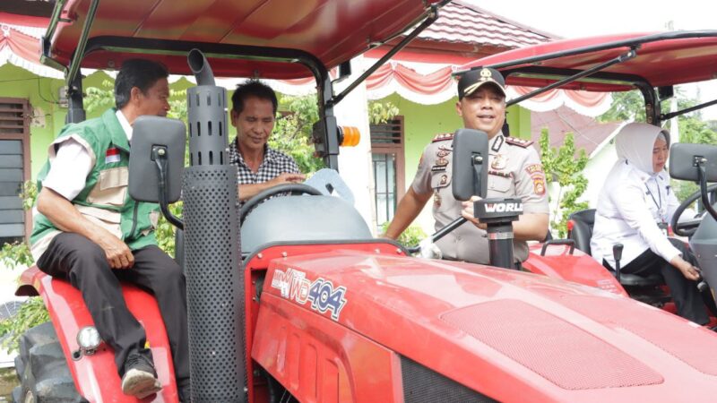 Dukung Kemandirian Pangan Nasional ,Kapolres Lubuk Linggau, AKBP Adithia Bagus Arjunadi, Hadiri kegiatan Panen Raya 