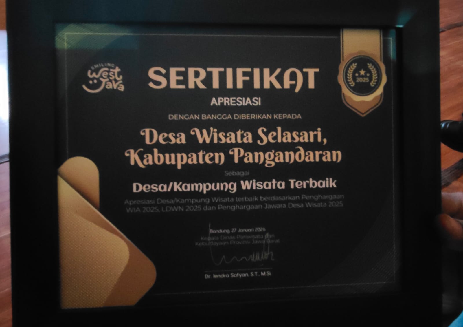 Desa Wisata Selasari Raih Penghargaan Desa/Kampung Wisata Terbaik Jawa Barat 2025