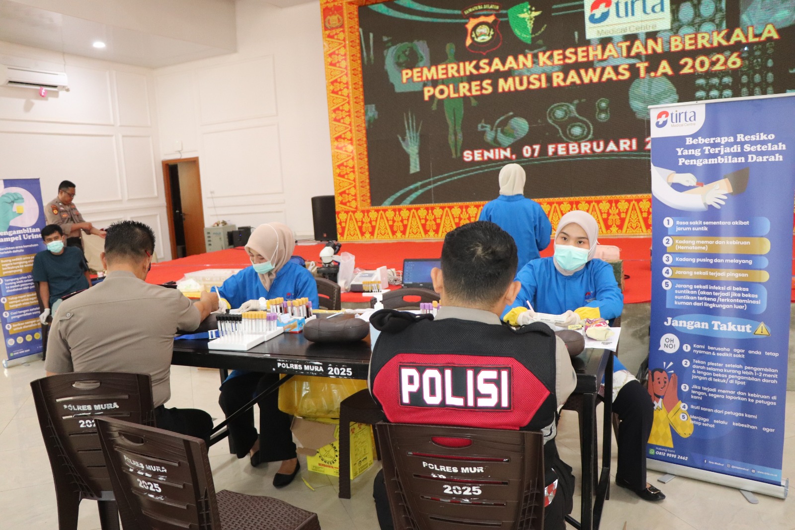 Ratusan Personel Polres Musi Rawas Ikuti Pemeriksaan Kesehatan Berkala Polda Sumsel Tahun 2026
