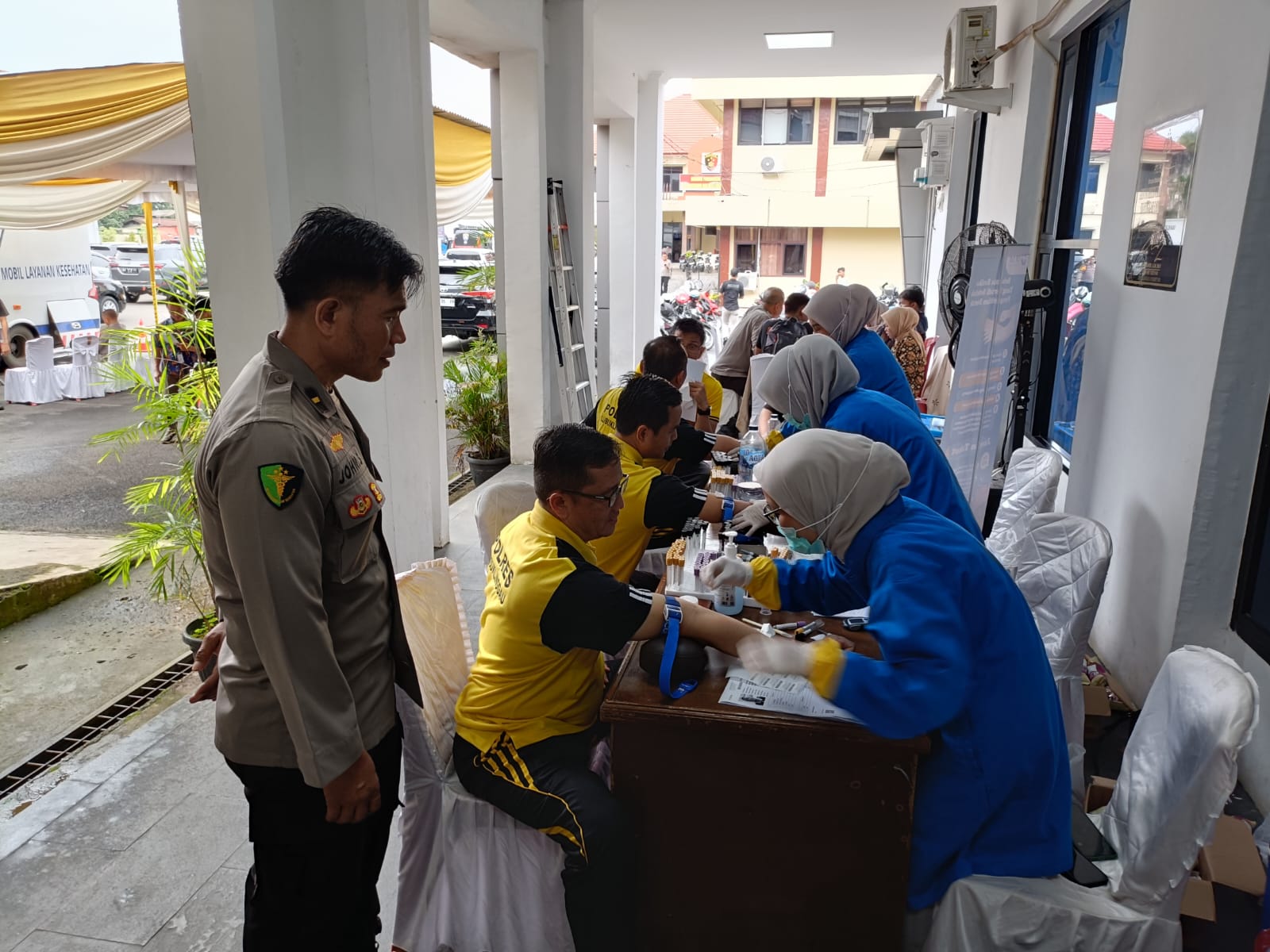 Polres Lubuk Linggau Polda Sumatera Selatan Laksanakan kegiatan Pemeriksaan Kesehatan Berkala Bagi Seluruh Personel