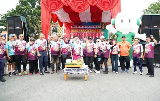 PERINGATAN HARI PERS NASIONAL DI LABUHANBATU BERLANGSUNG MERIAH, PWI GANDENG FORKOPIMDA