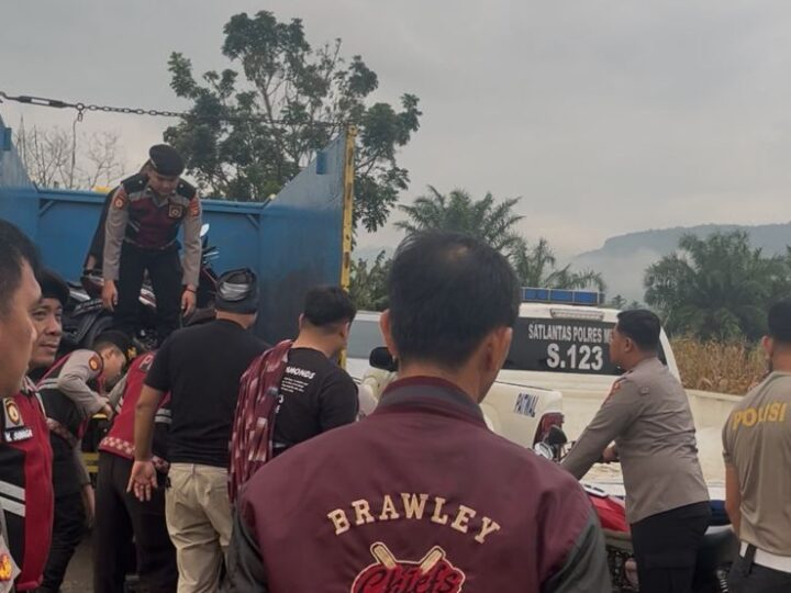 Polres Musi Rawas Amankan Puluhan Kendaraan Diduga Terlibat Balap Liar