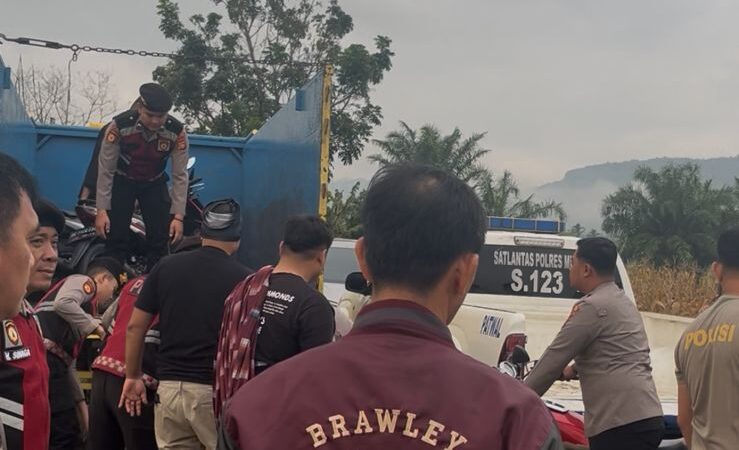 Polres Musi Rawas Amankan Puluhan Kendaraan Diduga Terlibat Balap Liar