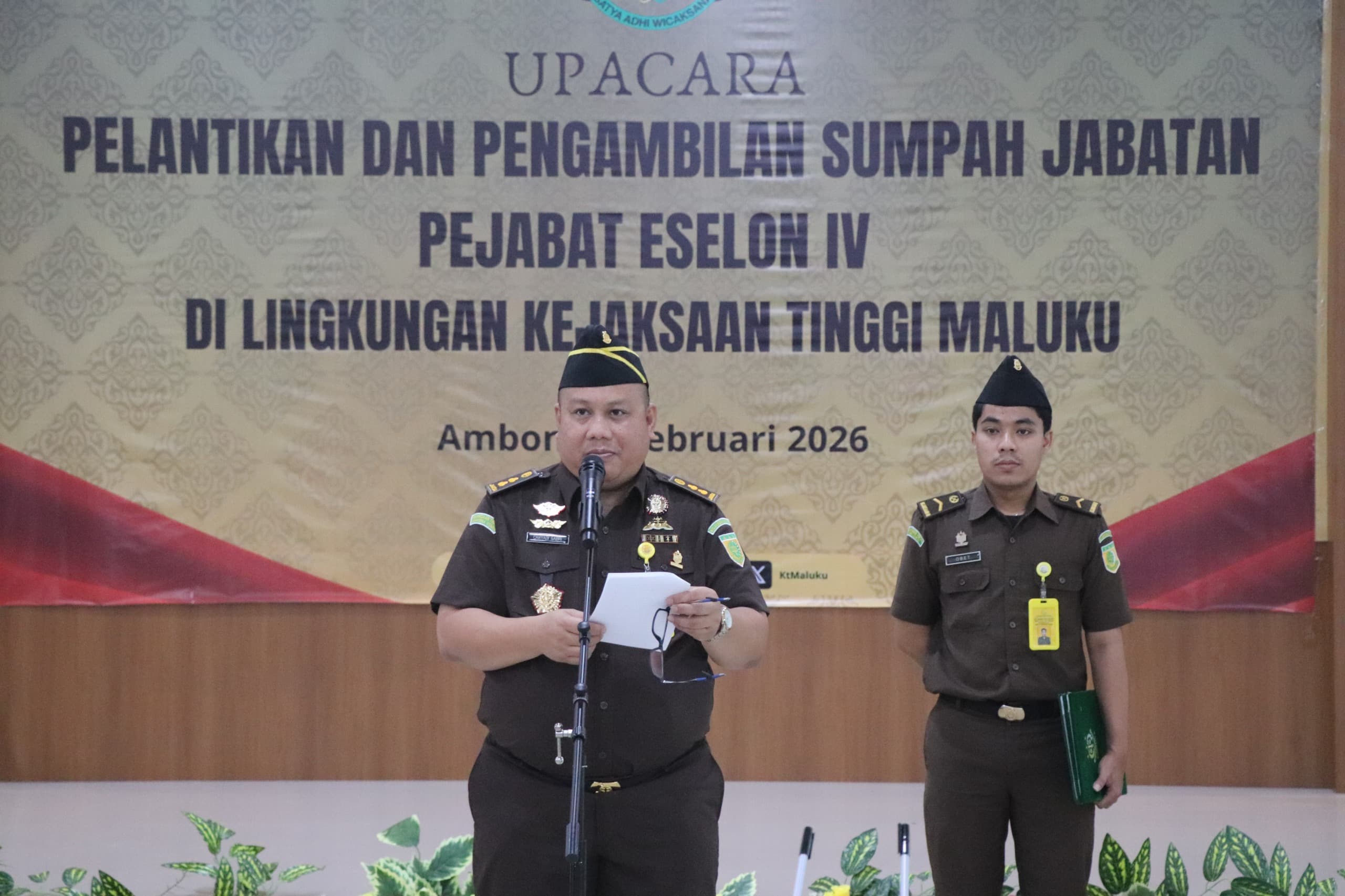 Pelantikan Pejabat Eselon lV Kejati Maluku