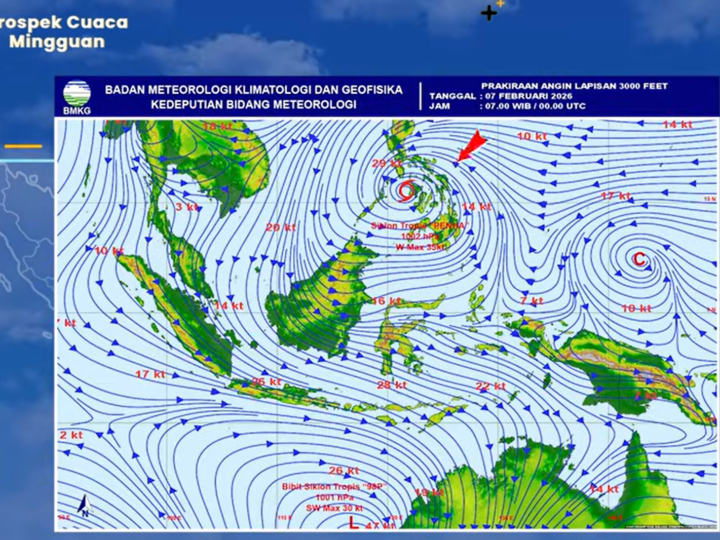 Hujan Lebat Masih Mengintai Sejumlah Wilayah hingga 12 Februari 2026
