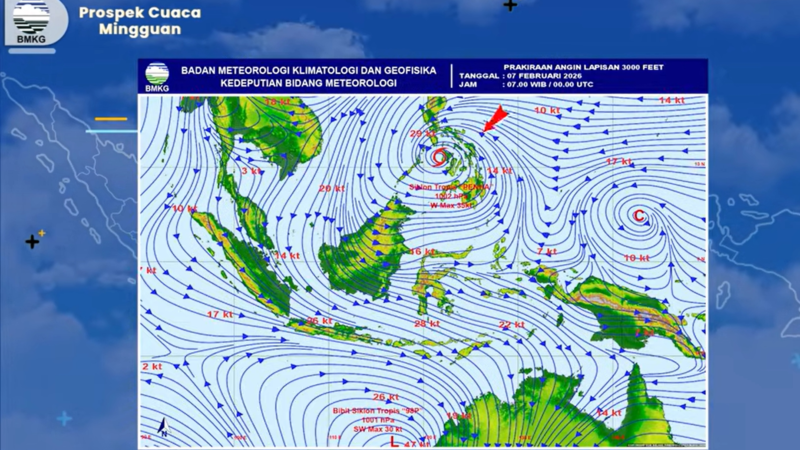 Hujan Lebat Masih Mengintai Sejumlah Wilayah hingga 12 Februari 2026
