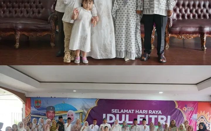 Bupati Musi Rawas Bersama Forkopimda dan Jajaran Sholat Idul Fitri 1 Syawal 1447 Hijriah di Masjid Agung Darussalam