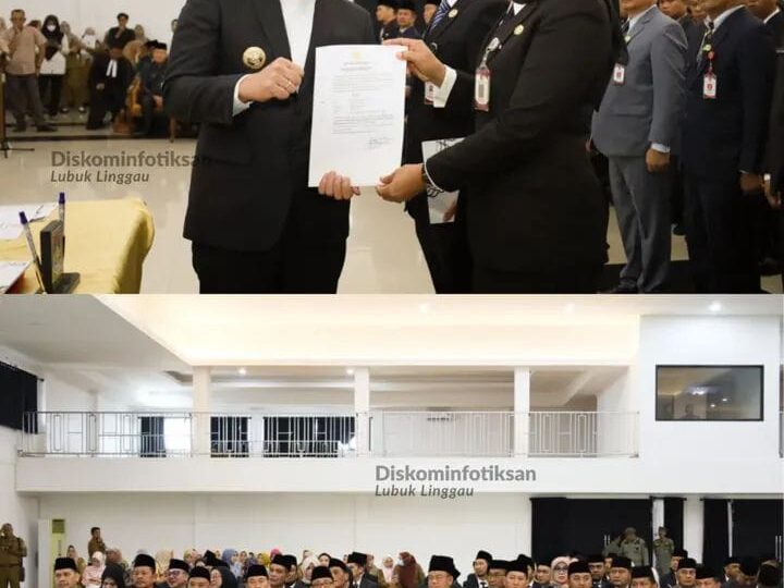 39 Administrator, 4 Camat , Pengawas 72, Lurah 23, Jabatan Fungsional 12 Dilakukan Pelantikan Sumpah Jabatan Oleh Walikota Lubuklinggau 