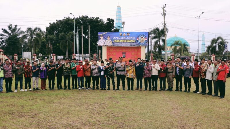 Tingkatkan Situasi Kamtibmas, Polres Musi Rawas Bersama Forkompinda dan Intansi Terkait Gelar Apel Deklarasi Jaga Musi Rawas 
