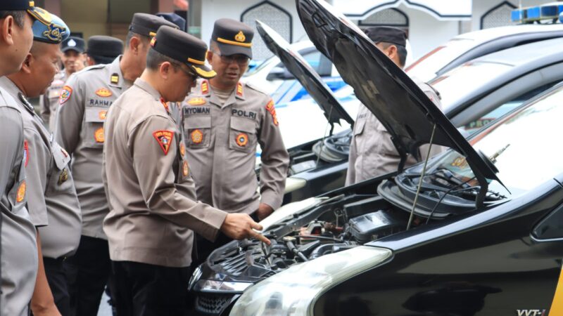 Polres Lubuk Linggau Melaksanakan Kegiatan Pengawasan/Pemeriksaan Senjata Api (Senpi) dan kendaraan Dinas 