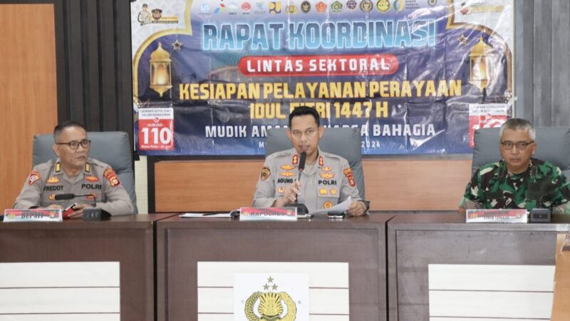 Berikan Pelayanan Prima dan Humanis, Kapolres Musi Rawas Pimpin Langsung Rapat Koordinasi Lintas Sektoral Ops Ketupat Musi 2026 