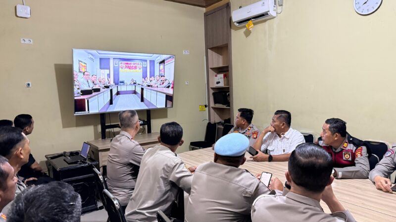 Kapolres Lubuk Linggau Didampingi Wakapolres, Pejabat PJU Hadiri Latpra Ops Ketupat Musi 2026 Diselenggarakan Polda Sumatera Selatan Secara Virtual 