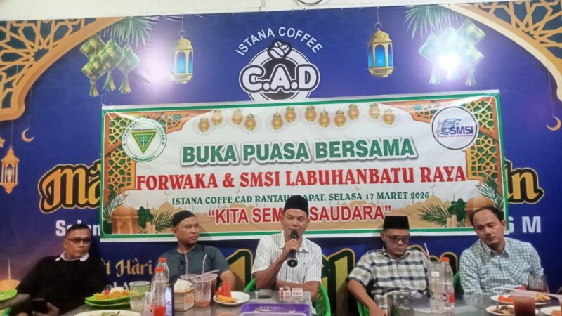 Bangun Sinergitas, Forwaka dan SMSI Labuhanbatu Raya Buka Puasa Bersama di Istana CAD