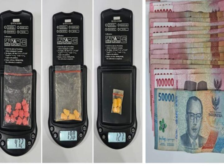 ANGGOTA JAJARAN SATUAN   RESERSE NARKOBA(SATRESNARKOBA) POLRES LUBUK LINGGAU SERGAP PENGEDAR NARKOBA SAAT TRANSAKSI DI TEMPAT CAFE