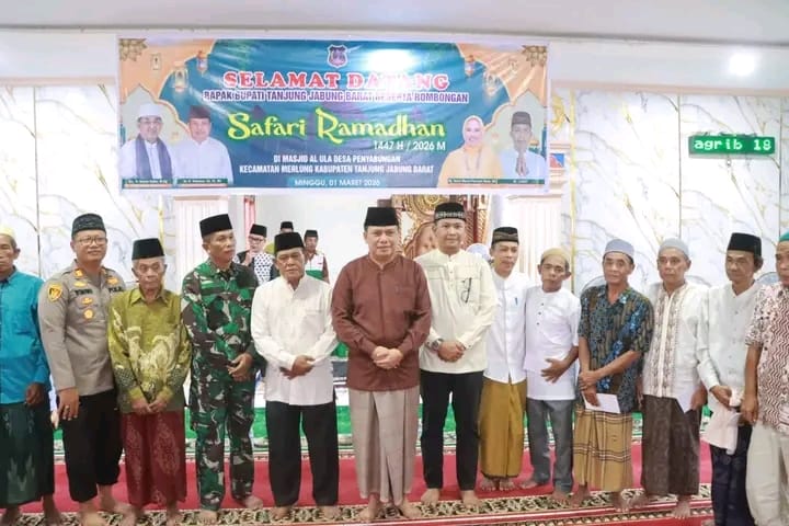 Pemkab Tanjab Barat Gelar Safari Ramadan di Masjid Al-ULA Desa Penyabungan Kecamatan Merlung
