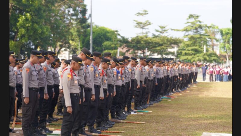 Dalam Rangka Hut Secapa Polri , Wali Kota Sukabumi Pimpin Apel Siaga dan Korve Bersama