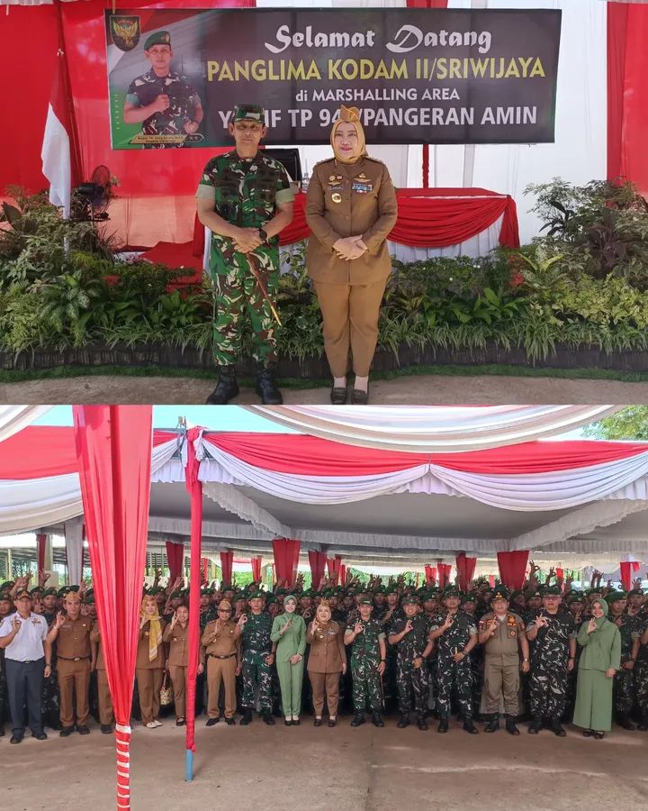 Pastikan Progres Pembangunan Berjalan Sesuai Rencana Serta Mendukung Penguatan Pertahanan wilayah, Pangdam II/ Sriwijaya Meninjau Lokasi Pembangunan Yonif TP 947/Pangeran Amin