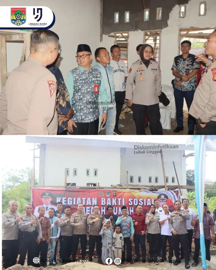Asisten I Bidang Pemerintahan dan Kesra Setda, H. Heri Zulianta Hadiri Bhakti Sosial Bedah Rumah Yang Diselenggarakan Polres Lubuk Linggau