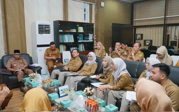 Sinergi Antara BPOM dan Pemerintah Kabupaten Musi Rawas Sekda Bersama Kepala BPOM Lubuk Linggau Beraudemsi