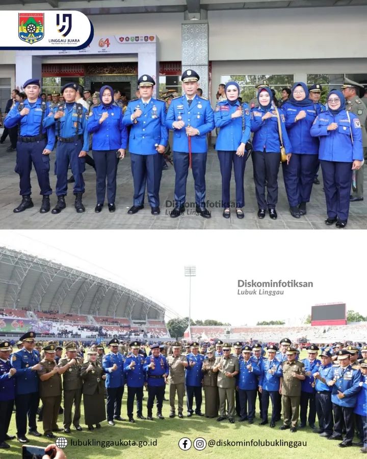 Wako Lubuk Linggau Hadiri Puncak Peringatan HUT Damkar, HUT Pol PP dan HUT Linmas 