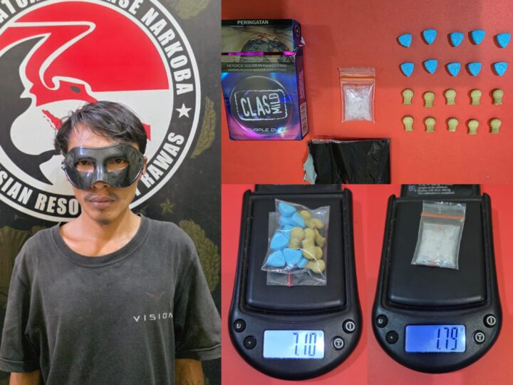 Satres Narkoba Polres Musi Rawas Berhasil Tangkap Pelaku SW dengan BB 20 Butir Narkotika Jenis Ekstasi dan Sabu 1,79 Gram 