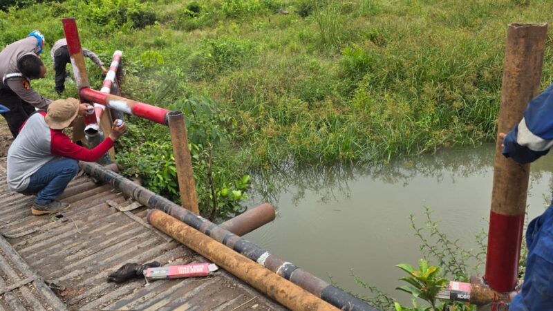 MENDUKUNG PROGRAM BELIDA KAPOLDA SUMSEL, POLRES MUSI RAWAS REVITALISASI JEMBATAN SUNGAI JERNIH