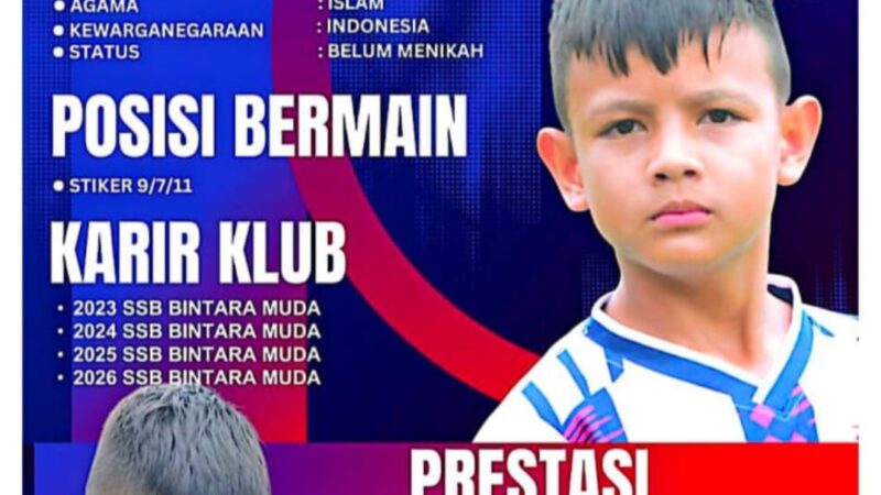 Putra Labuhanbatu Alkhair Pasha Pratama Perkuat Tim Akademi  Persib Cimahi Di Kompetisi Suratin U-13 Tahun 2026