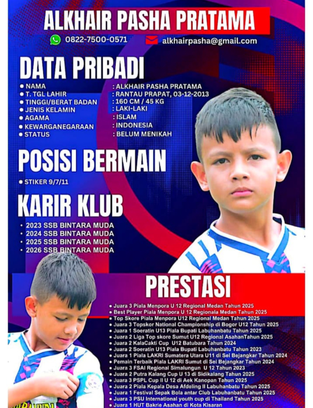 Putra Labuhanbatu Alkhair Pasha Pratama Perkuat Tim Akademi  Persib Cimahi Di Kompetisi Suratin U-13 Tahun 2026