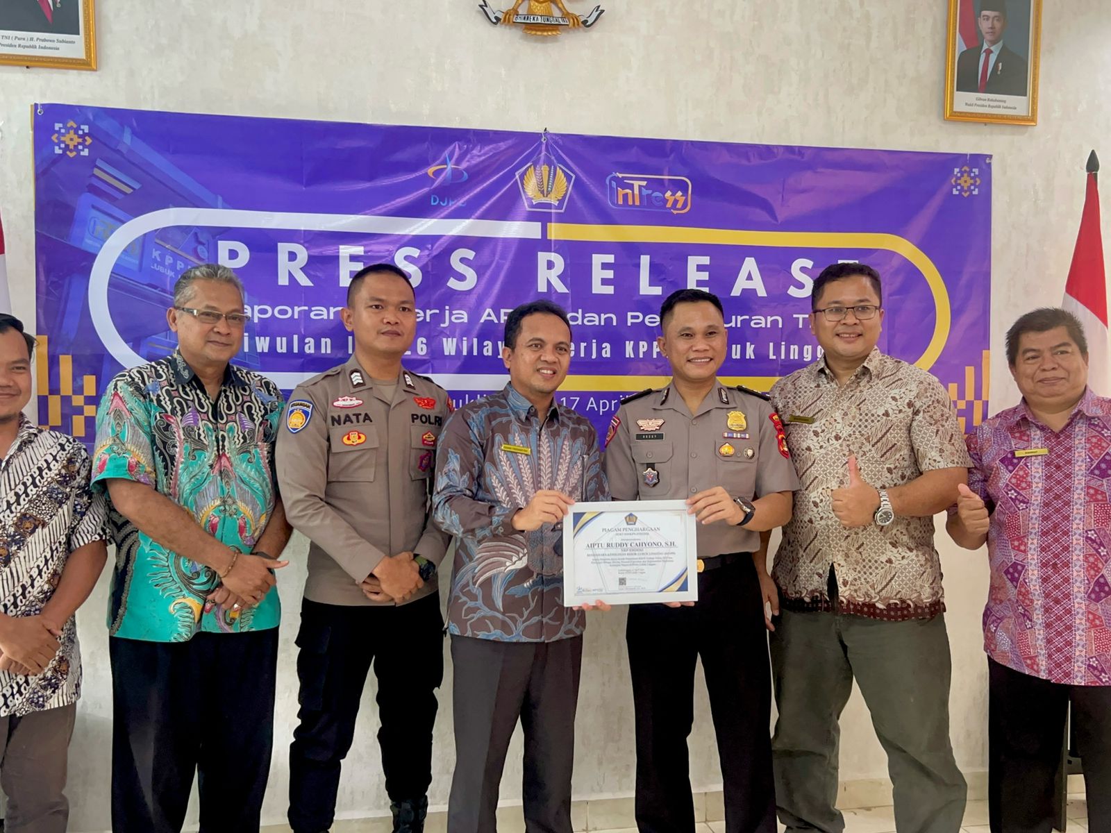 Polres Lubuk Linggau Dikukuhkan Instansi Dengan Tata Kelola Keuangan yang Unggul Oleh Kantor KPPN Kota Lubuklinggau 