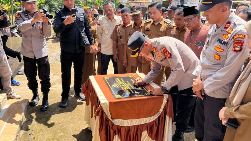 Kapolres Banyuasin, AKBP Risnan Aldino, S.I.K., M.Si., Memimpin Giat Sambang Kamtibmas di wilayah Hukum