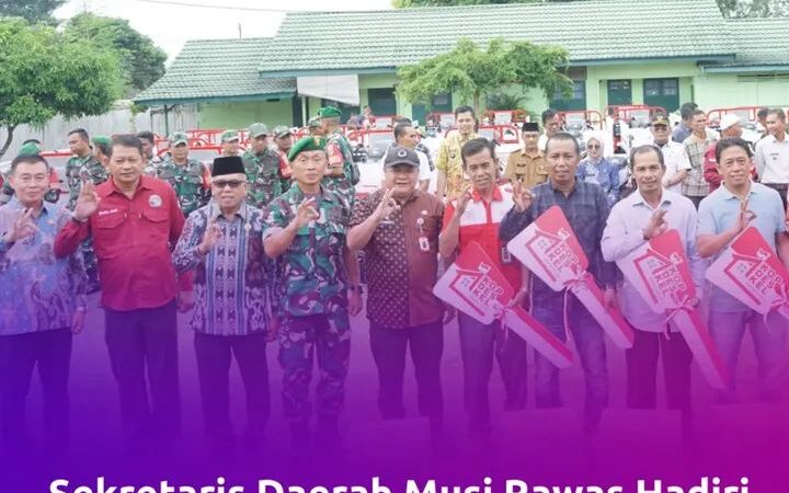 Pemerintah Musi Rawas Bersama Kodim 0406/Lubuklinggau Menyerahkan Kendaraan Roda Tiga Kepada koperasi Desa/Kelurahan Merah Putih di Wilayah Musi Rawas