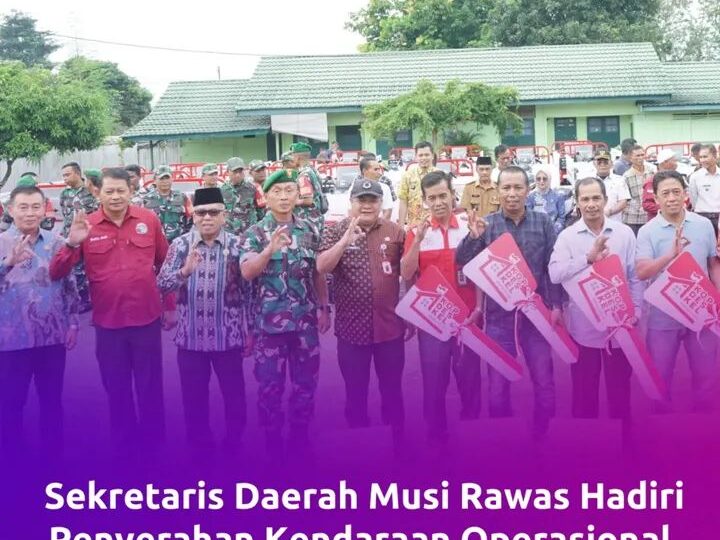 Pemerintah Musi Rawas Bersama Kodim 0406/Lubuklinggau Menyerahkan Kendaraan Roda Tiga Kepada koperasi Desa/Kelurahan Merah Putih di Wilayah Musi Rawas