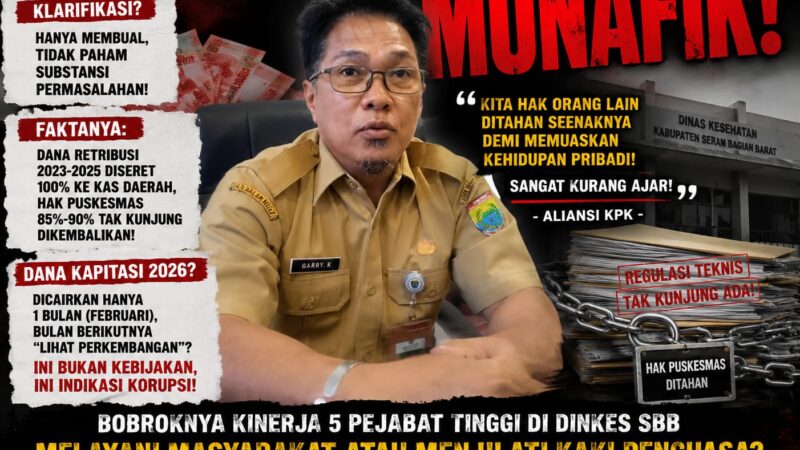 Dana Puskesmas Tertahan Dinkes SBB Dikritik