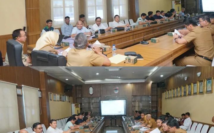 Bupati Musi Rawas Hj. Ratna Machmud bersama Wakil Bupati Musi Rawas Pimpin Rapat Koordinasi Stabilisasi Harga (TBS) Kelapa Sawit 
