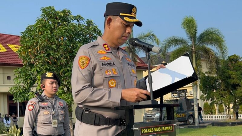 Pimpin Sertijab Kapolsek Purwodadi, Kapolres Musi Rawas Tekankan Personel Untuk Tindak Oknum Pelaku Pembakaran Hutan