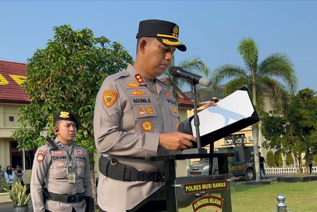 Pimpin Sertijab Kapolsek Purwodadi, Kapolres Musi Rawas Tekankan Personel Untuk Tindak Oknum Pelaku Pembakaran Hutan