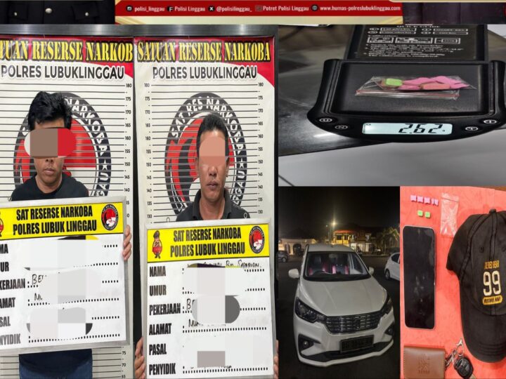 Satresnarkoba Polres Lubuk Linggau Kembali Tangkap Dua Pemuda di Mobil Ertiga Yang Terparkir Depan Ruko