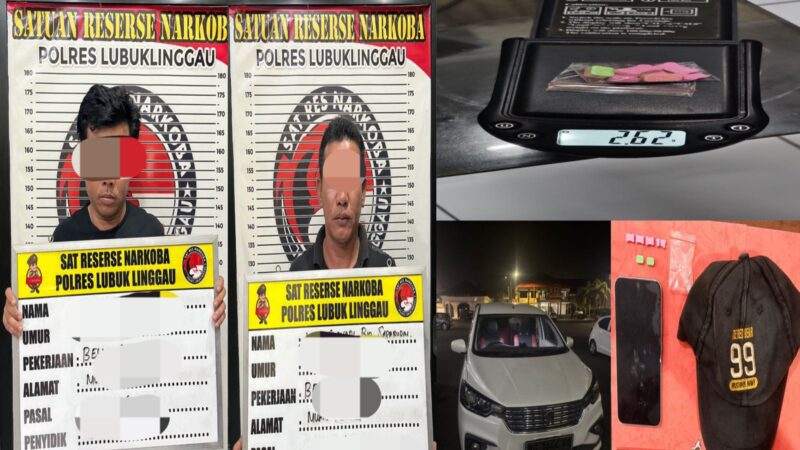 Satresnarkoba Polres Lubuk Linggau Kembali Tangkap Dua Pemuda di Mobil Ertiga Yang Terparkir Depan Ruko