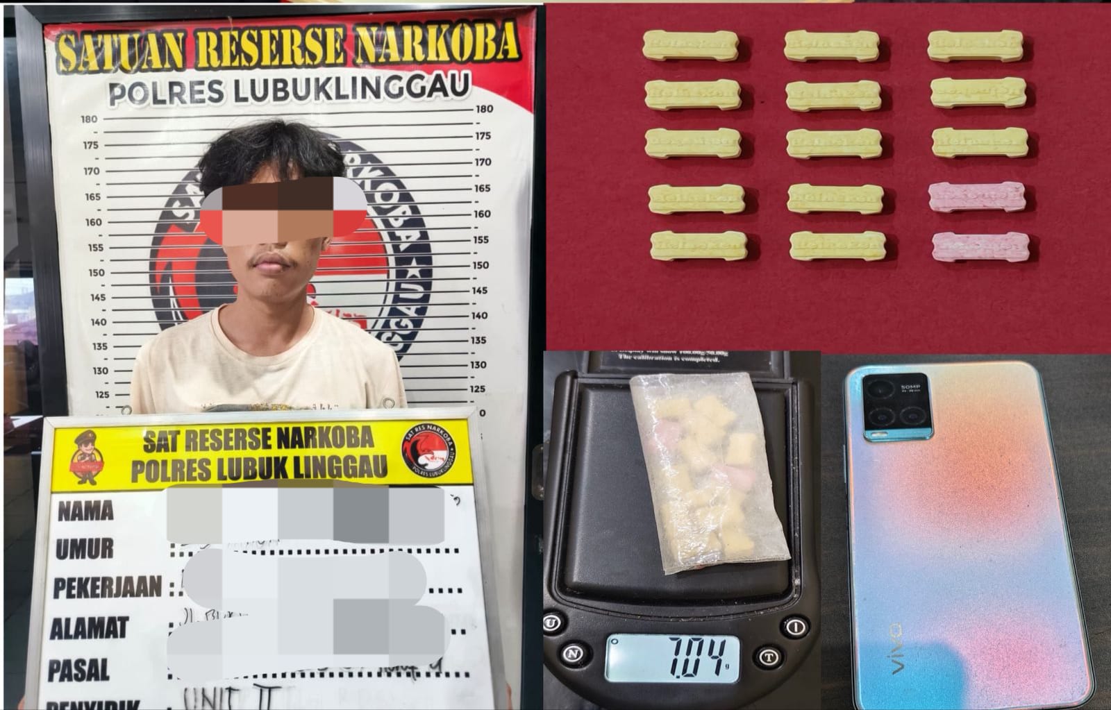 Satresnarkoba Polres Lubuk Linggau Buktikan ketegasannya, Kali ini Tangkap Inisial Arah Yang Sempat Buang BB Diatap Rumah Warga