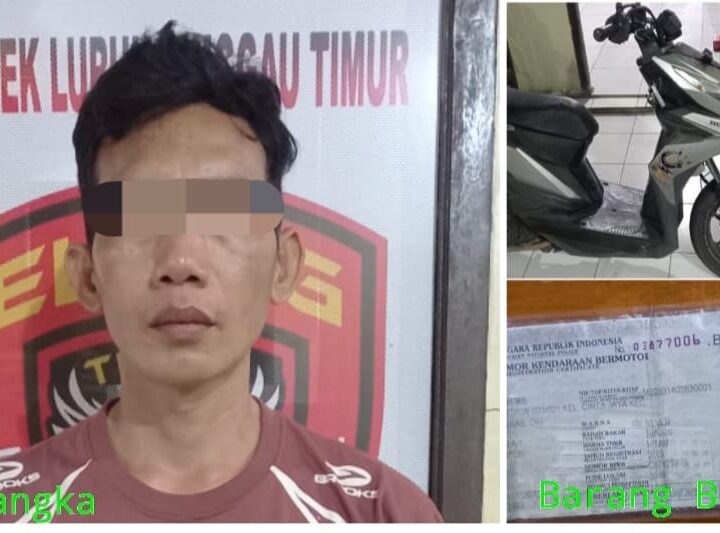Tersangka PY, Buruh Asal Kecamatan Tuah Negeri,Pelaku Penipuan Penggelapan Sepeda Motor Berhasil Ditangkap Unit Reskrim Polsek Lubuk Linggau Timur