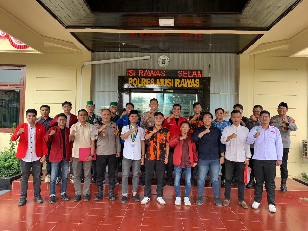 Sinergitas “Nyago Musi Rawas”, Kapolres Sambut Hangat Kunjungan Mahasiswa dan OKP Cipayung