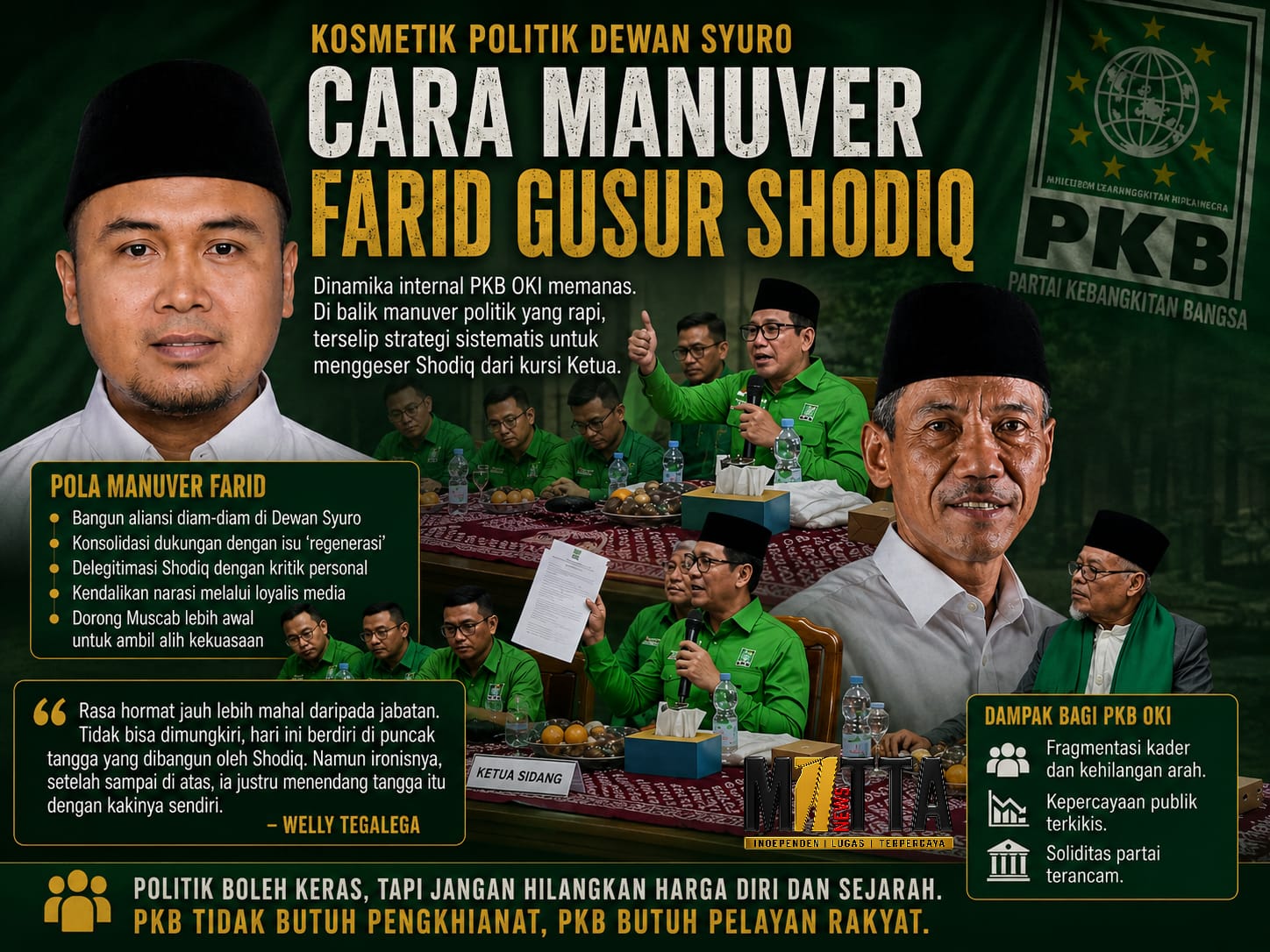 Kosmetik Politik Dewan Syuro Cara Manuver Farid Gusur Shodiq 