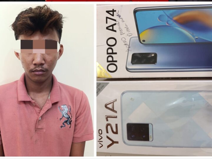 UNIT RESKRIM POLSEK LUBUK LINGGAU UTARA 1.MENANGKAP AB (21) WARGA KELURAHAN PETANANG ILIR KECAMATAN LUBUK LINGGAU UTARA 1,DALAM KASUS AKSI PENCURIAN ISI RUMAH WARGA. 