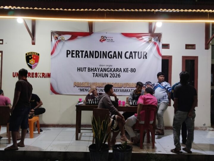 BERLANJUT MENYAMBUNG HARI ULANG TAHUN BHAYANGKARA KE 80.POLSEK LUBUK LINGGAU UTARA 1 MENGGELARI PERLOMBAAN GAPLEK,CATUR DAN KARAOKE