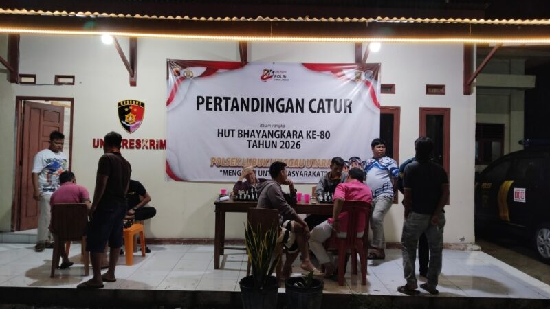 BERLANJUT MENYAMBUNG HARI ULANG TAHUN BHAYANGKARA KE 80.POLSEK LUBUK LINGGAU UTARA 1 MENGGELARI PERLOMBAAN GAPLEK,CATUR DAN KARAOKE